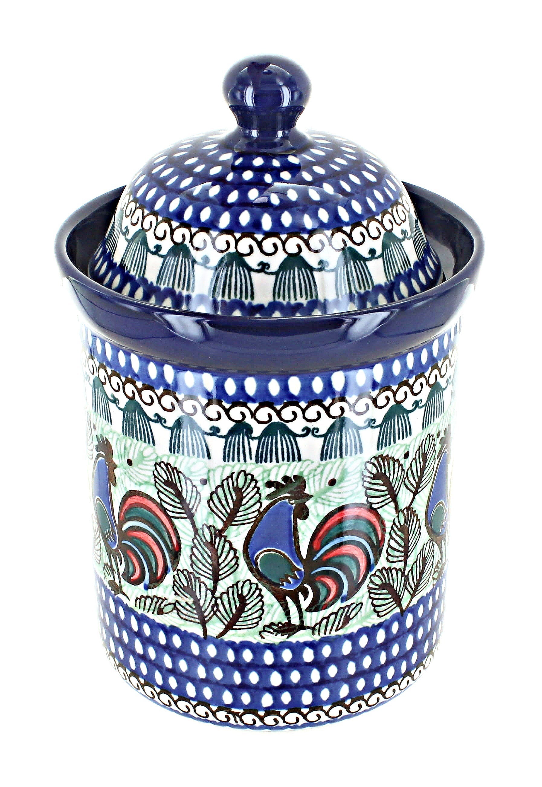 Ceramika Artystyczna Rooster Row Counter Storage — Polish Pottery
