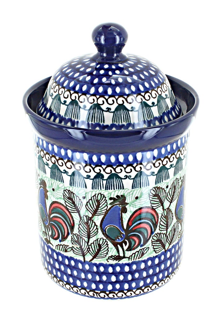 Ceramika Artystyczna Rooster Row Counter Storage — Polish Pottery