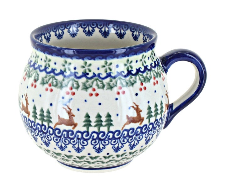 Vena Reindeer Delight Mug — Polish Pottery