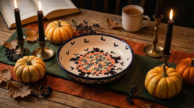 Detail image of Zaklady Pie Plate — Polish Pottery