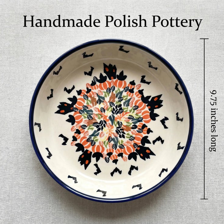 Detail image of Zaklady Pie Plate — Polish Pottery