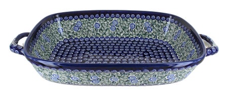 Zaklady Seaside Swirl Large Bakeware — Polish Pottery