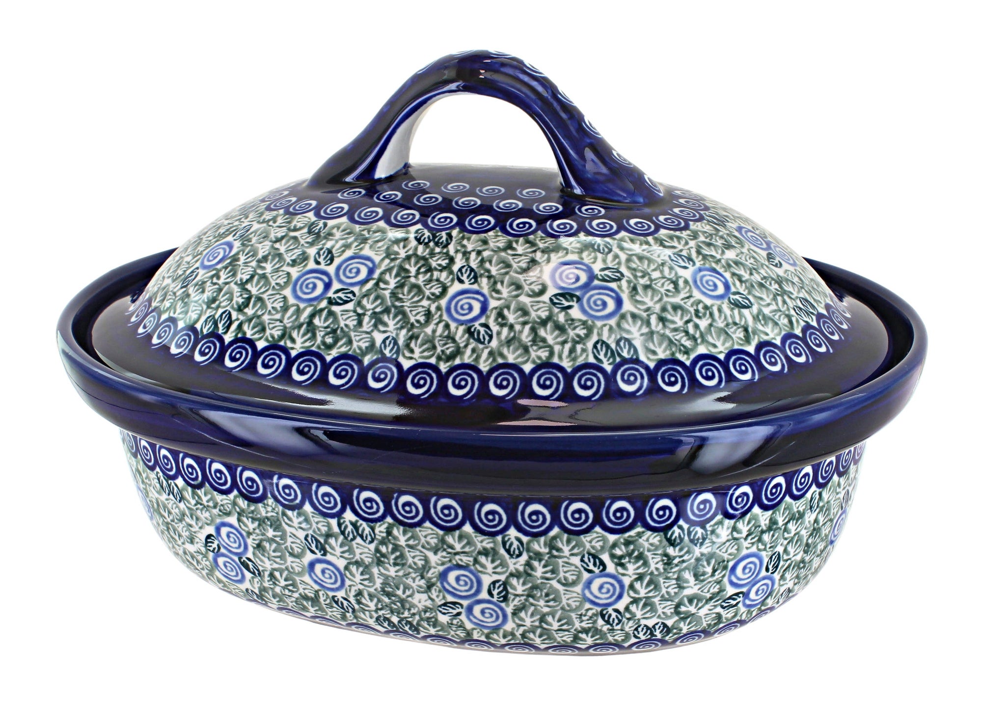 Zaklady Seaside Swirl Large Bakeware — Polish Pottery