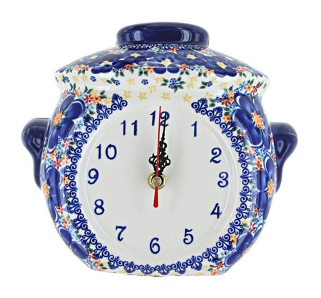 Vena Blue Dahlia Décor — Polish Pottery