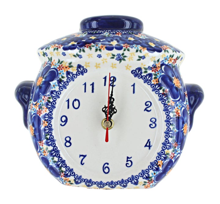 Vena Blue Dahlia Décor — Polish Pottery