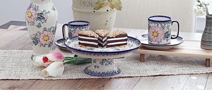 Detail image of Vena Apple Blossom Mug — Polish Pottery