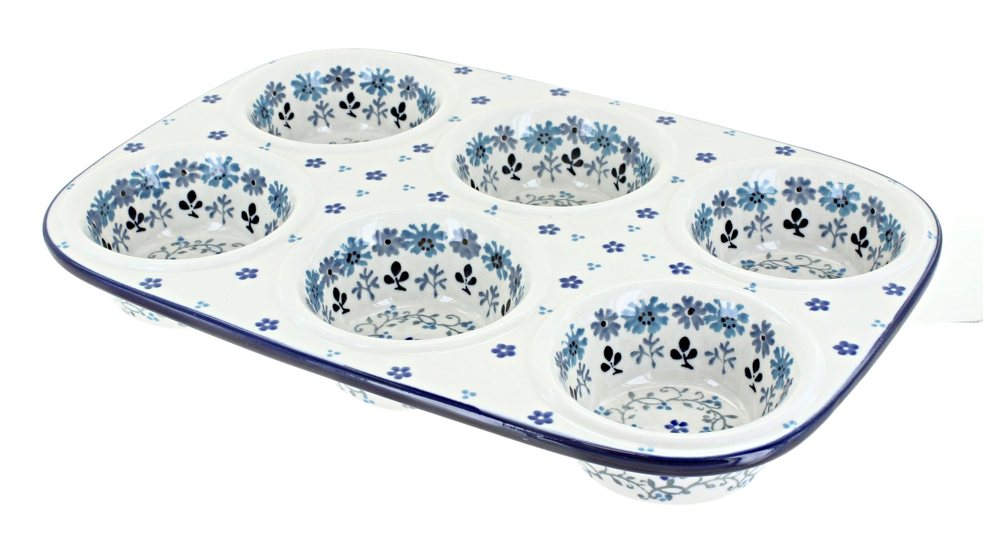 Ceramika Artystyczna Celeste Muffin Pan — Polish Pottery