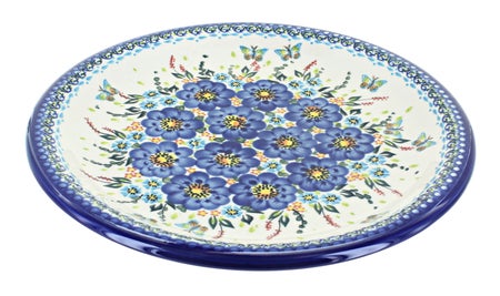 Vena Garden of Blue Large Serving Piece — Polish Pottery