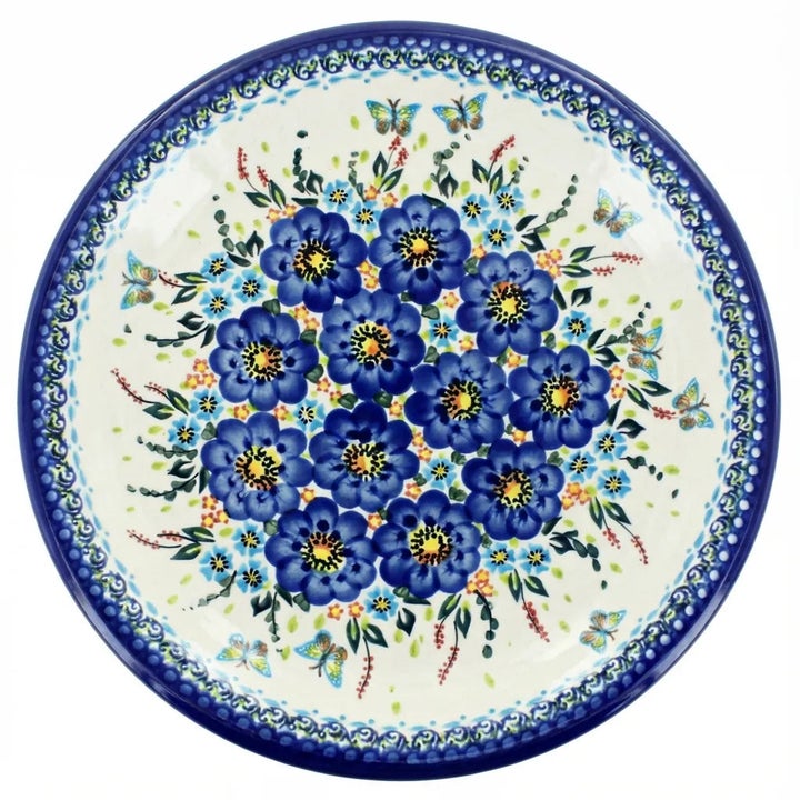 Vena Garden of Blue Large Serving Piece — Polish Pottery