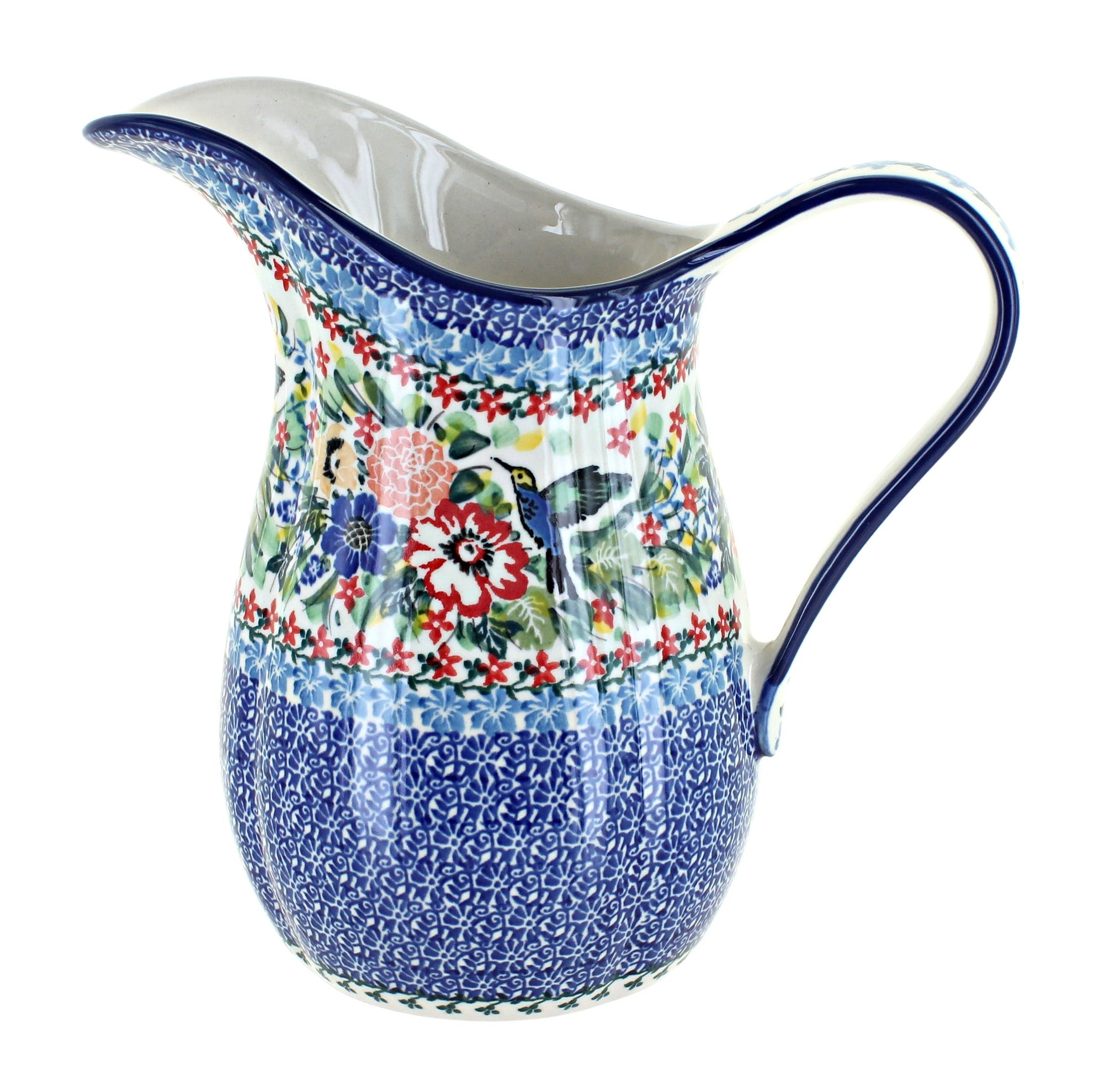 Ceramika Artystyczna Hummingbird Pitcher — Polish Pottery