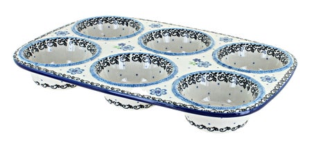 Ceramika Artystyczna Eliza Muffin Pan — Polish Pottery