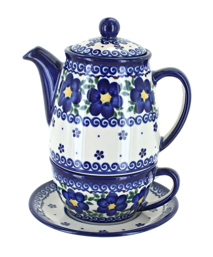 Vena Spring Blossom Teapot — Polish Pottery