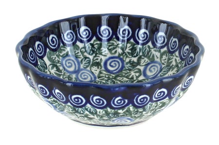 Zaklady Seaside Swirl Petite Bowl/Dish — Polish Pottery