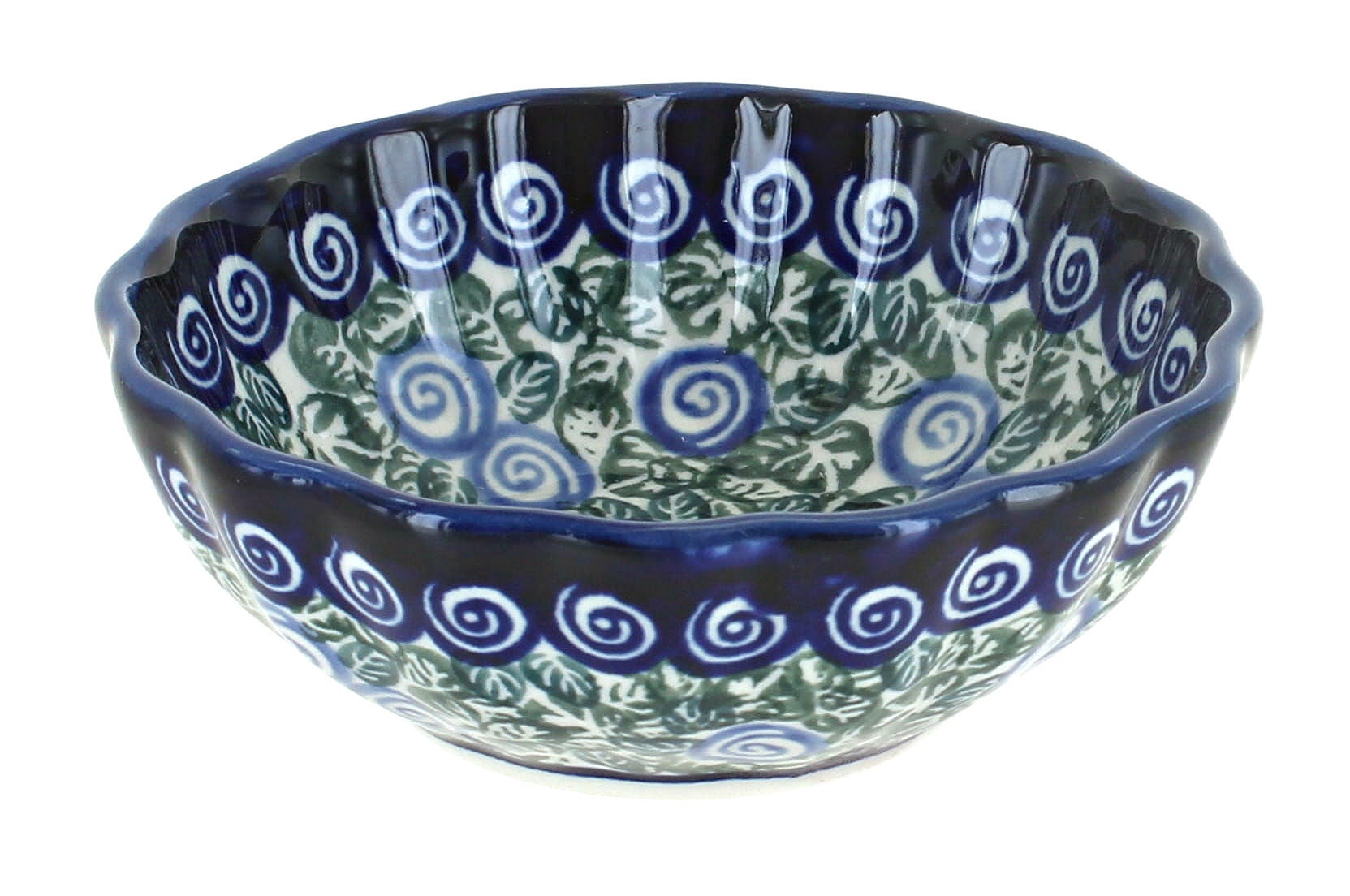Zaklady Seaside Swirl Petite Bowl/Dish — Polish Pottery