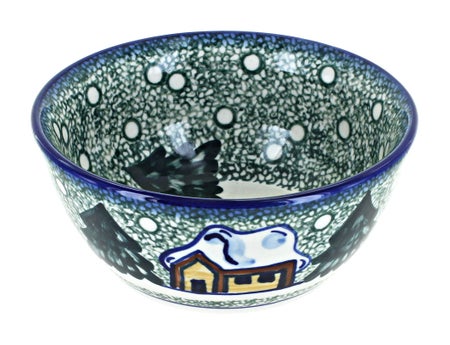 WR Unikat Winter Forest Dining Plates & Bowls — Polish Pottery