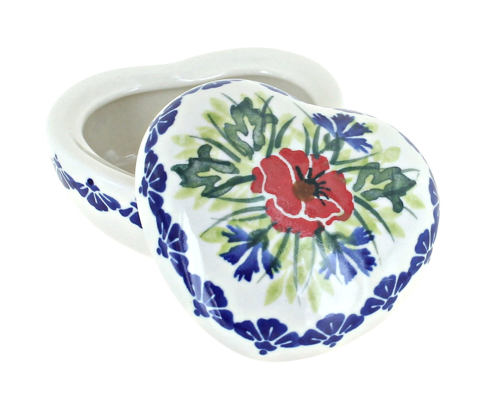 WR Unikat Cherry Red Bouquet Décor — Polish Pottery