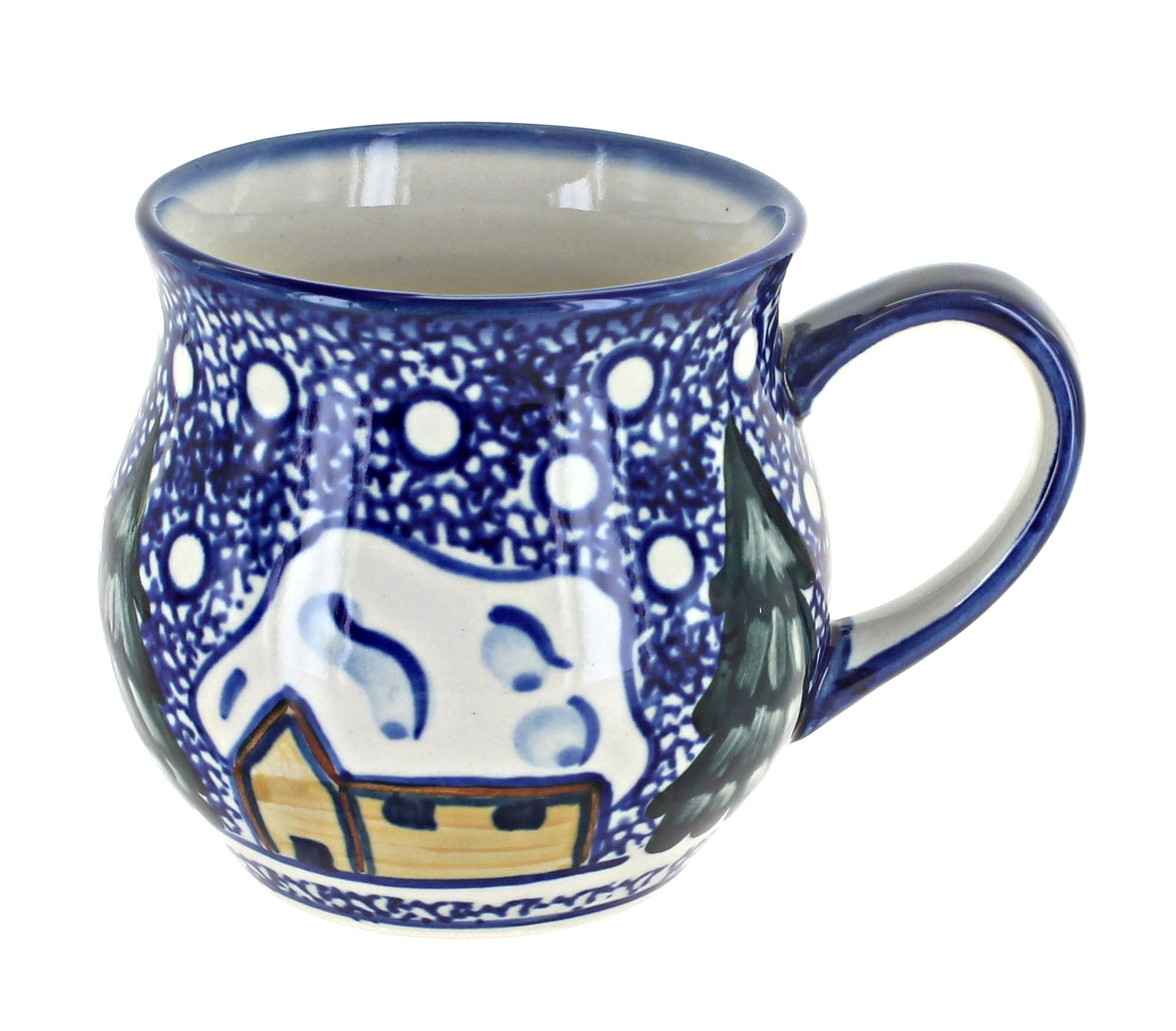 WR Unikat Winter Forest Mug — Polish Pottery
