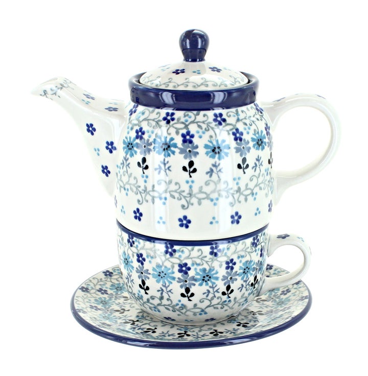 Ceramika Artystyczna Celeste Teapot — Polish Pottery