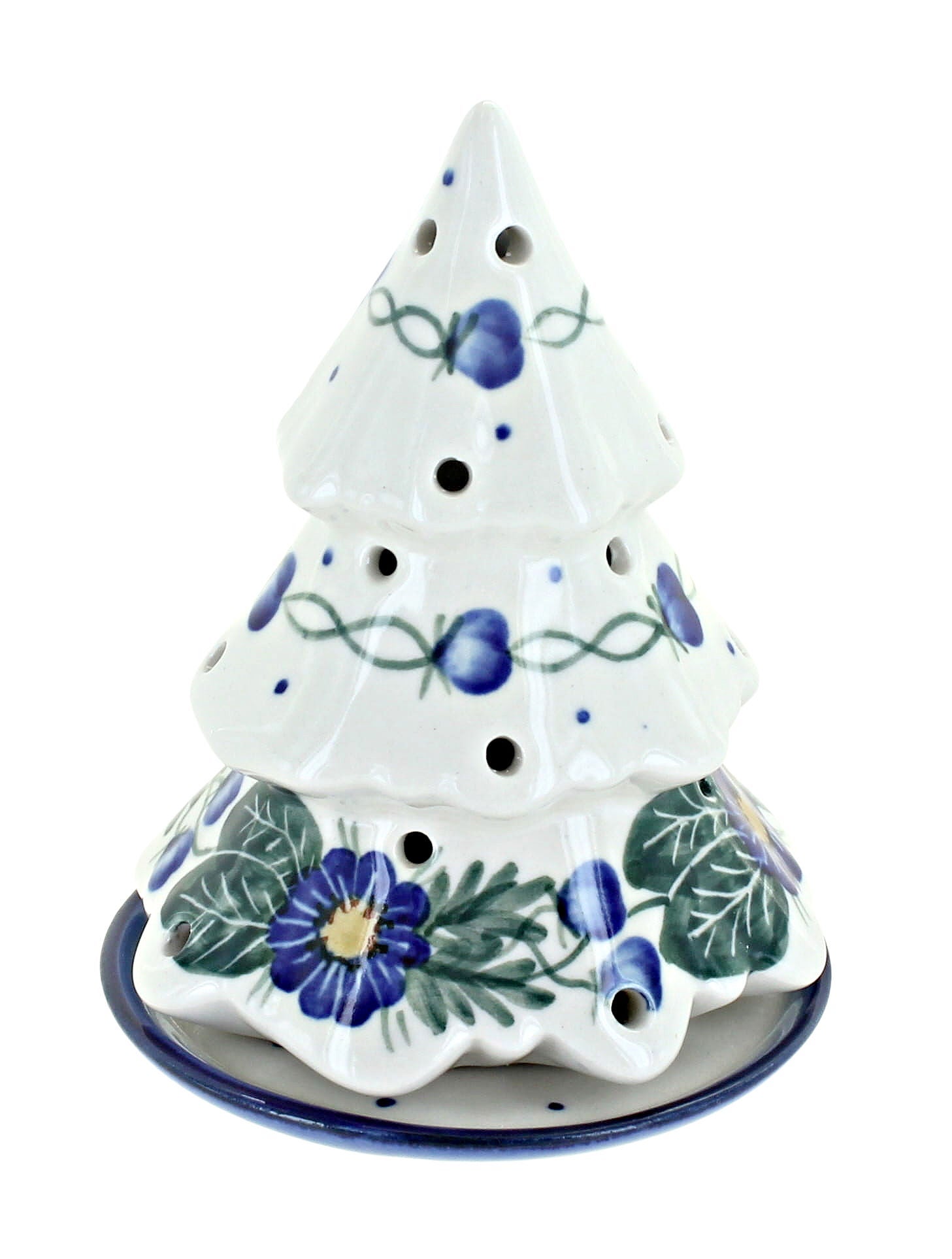 WR Unikat Forget Me Not Luminary — Polish Pottery