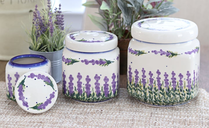 WR Unikat Lavender Fields Counter Storage — Polish Pottery