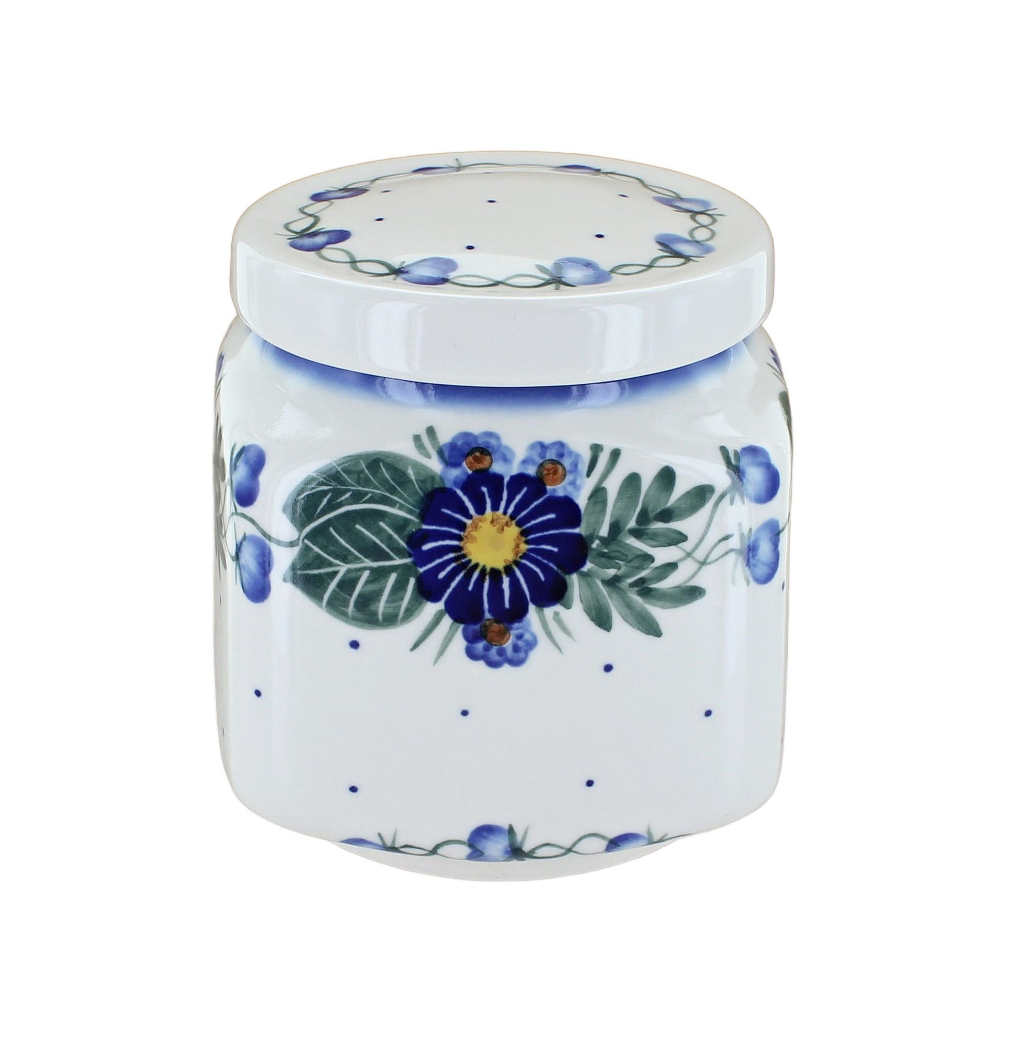 WR Unikat Forget Me Not Counter Storage — Polish Pottery