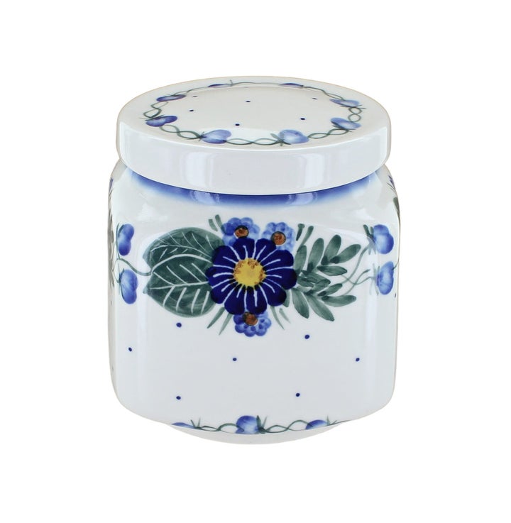 WR Unikat Forget Me Not Counter Storage — Polish Pottery