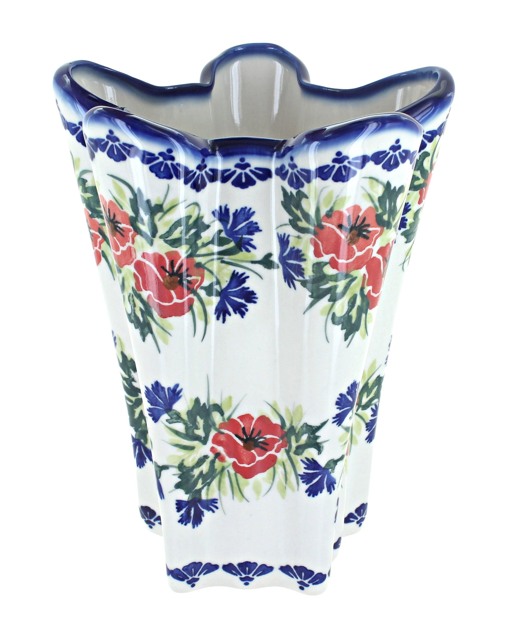 WR Unikat Cherry Red Bouquet Décor — Polish Pottery