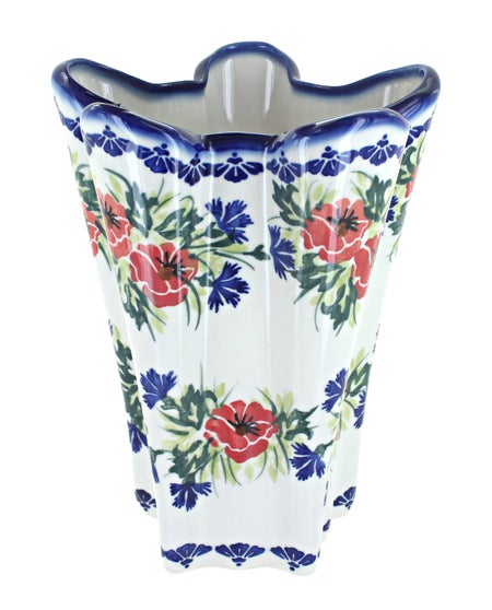 WR Unikat Cherry Red Bouquet Décor — Polish Pottery