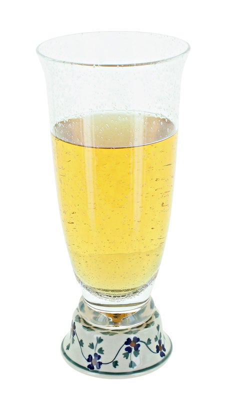 Manufaktura Sage Floral Drinking Glass — Polish Pottery