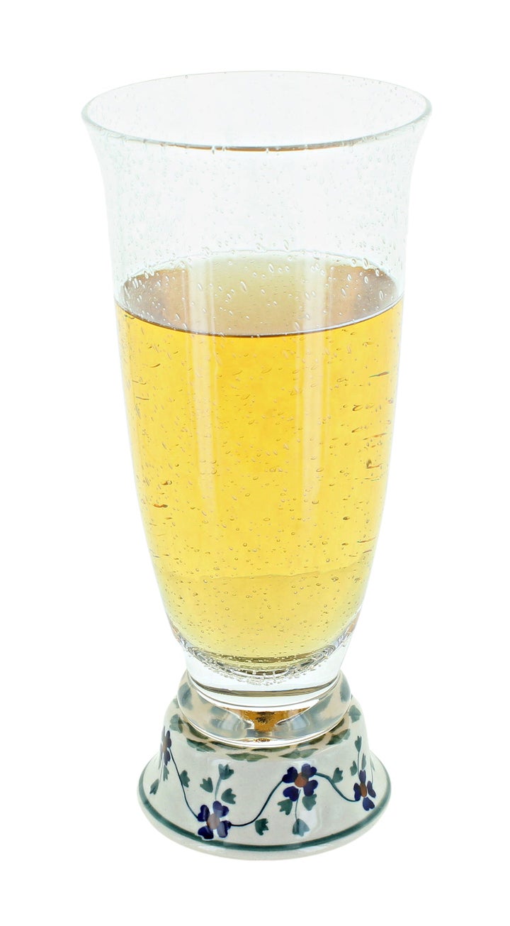 Manufaktura Sage Floral Drinking Glass — Polish Pottery