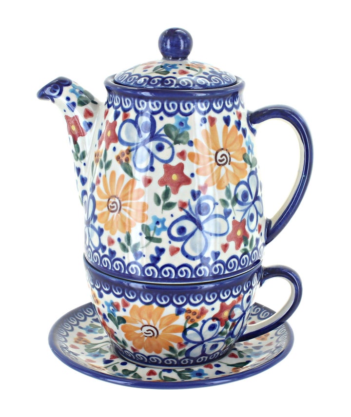 Vena Butterfly Teapot — Polish Pottery