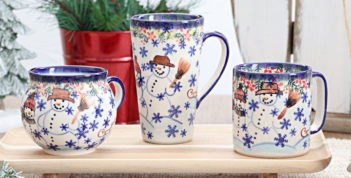 Vena Snowflake Friends Mug — Polish Pottery