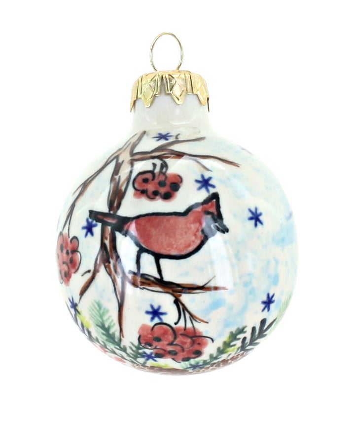 Vena Little Snowman Small Christmas Ball — Polish Pottery