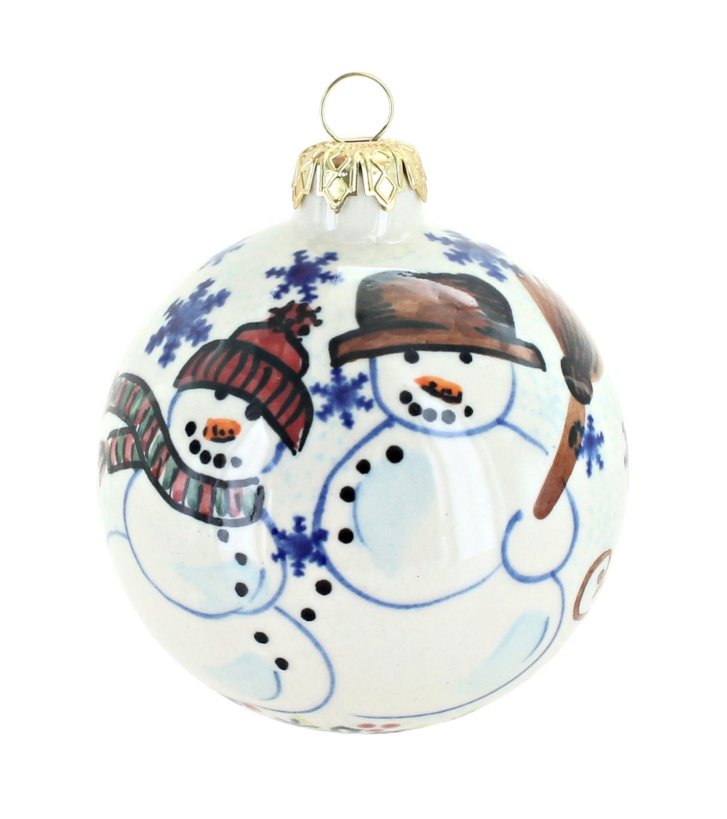Vena Snowflake Friends Large Christmas Ball — Polish Pottery