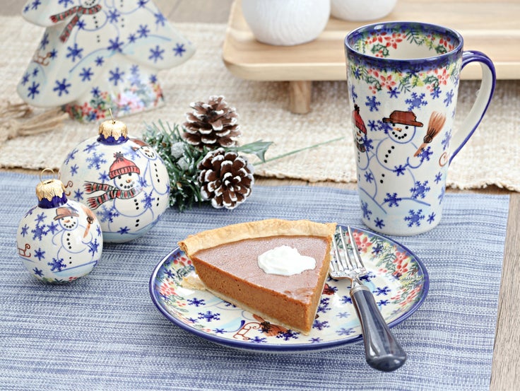 Detail image of Vena Snowflake Friends Large Christmas Ball — Polish Pottery