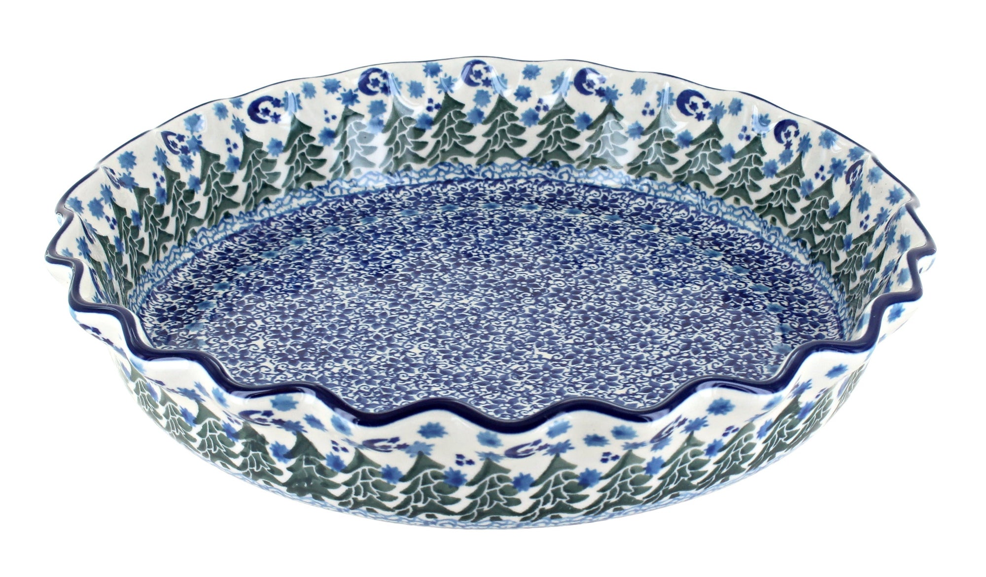 Ceramika Artystyczna Evergreen Magic Pie Plate — Polish Pottery