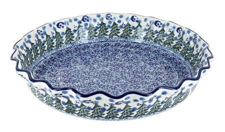 Ceramika Artystyczna Evergreen Magic Pie Plate — Polish Pottery