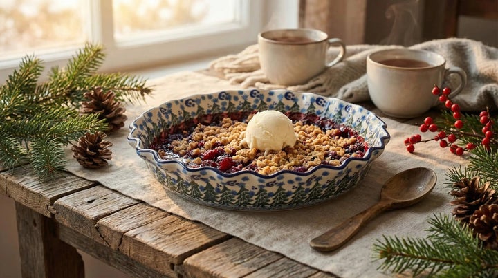 Ceramika Artystyczna Evergreen Magic Pie Plate — Polish Pottery