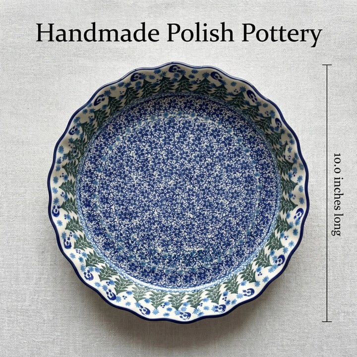 Ceramika Artystyczna Evergreen Magic Pie Plate — Polish Pottery