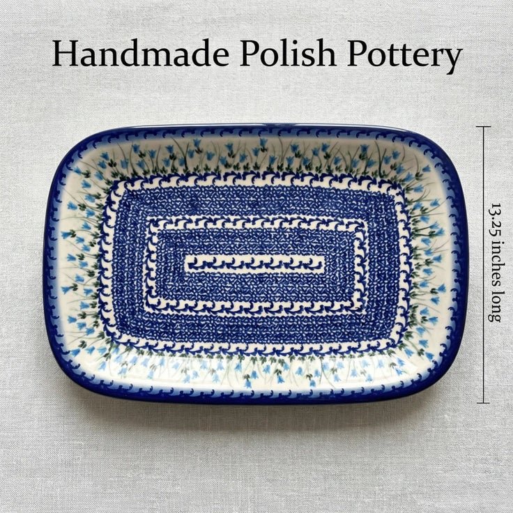 Detail image of Vena Misty Large Serving Piece — Polish Pottery