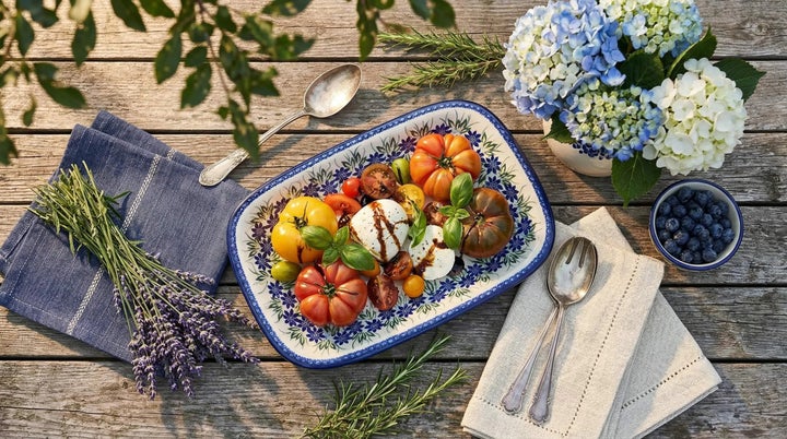 Vena Sierra Large Serving Piece — Polish Pottery