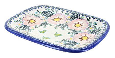 Vena Apple Blossom Medium Serving Piece — Polish Pottery