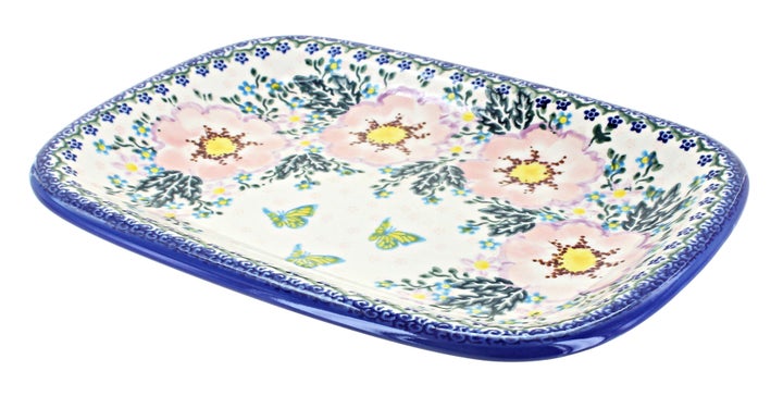 Vena Apple Blossom Medium Serving Piece — Polish Pottery