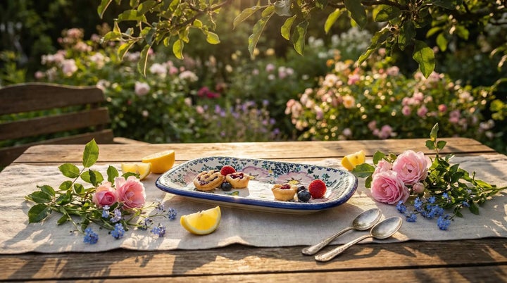 Vena Apple Blossom Medium Serving Piece — Polish Pottery