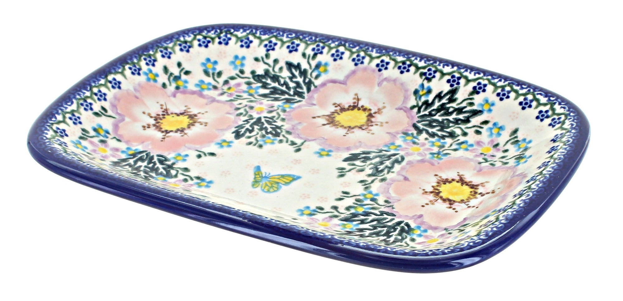 Vena Apple Blossom Small Serving Piece — Polish Pottery