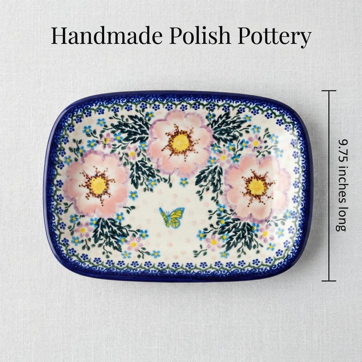 Vena Apple Blossom Small Serving Piece — Polish Pottery