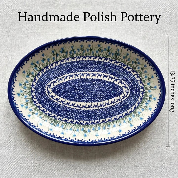 Vena Misty Large Serving Piece — Polish Pottery
