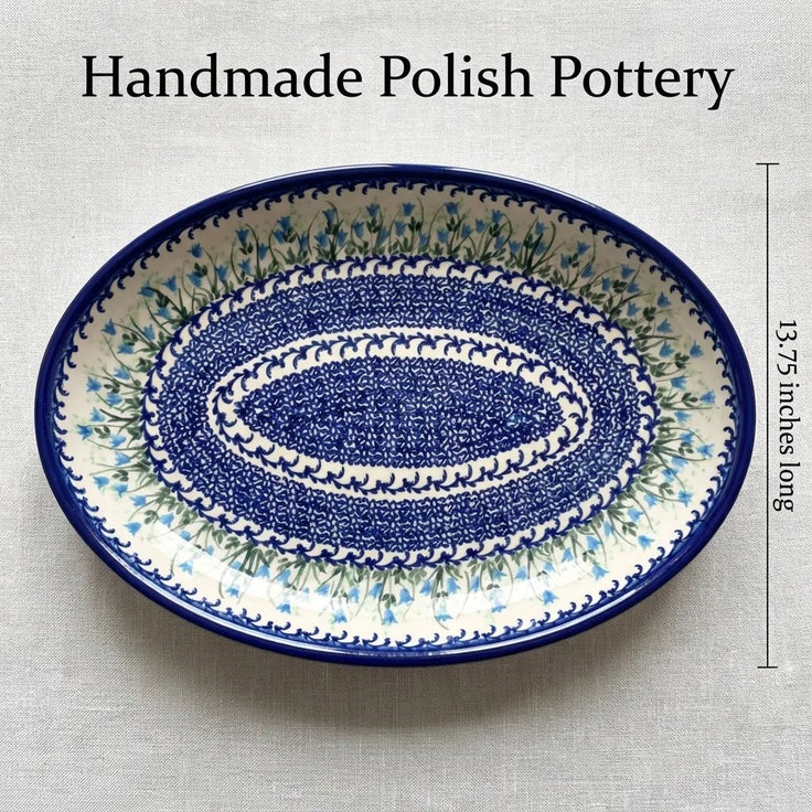Detail image of Vena Misty Large Serving Piece — Polish Pottery