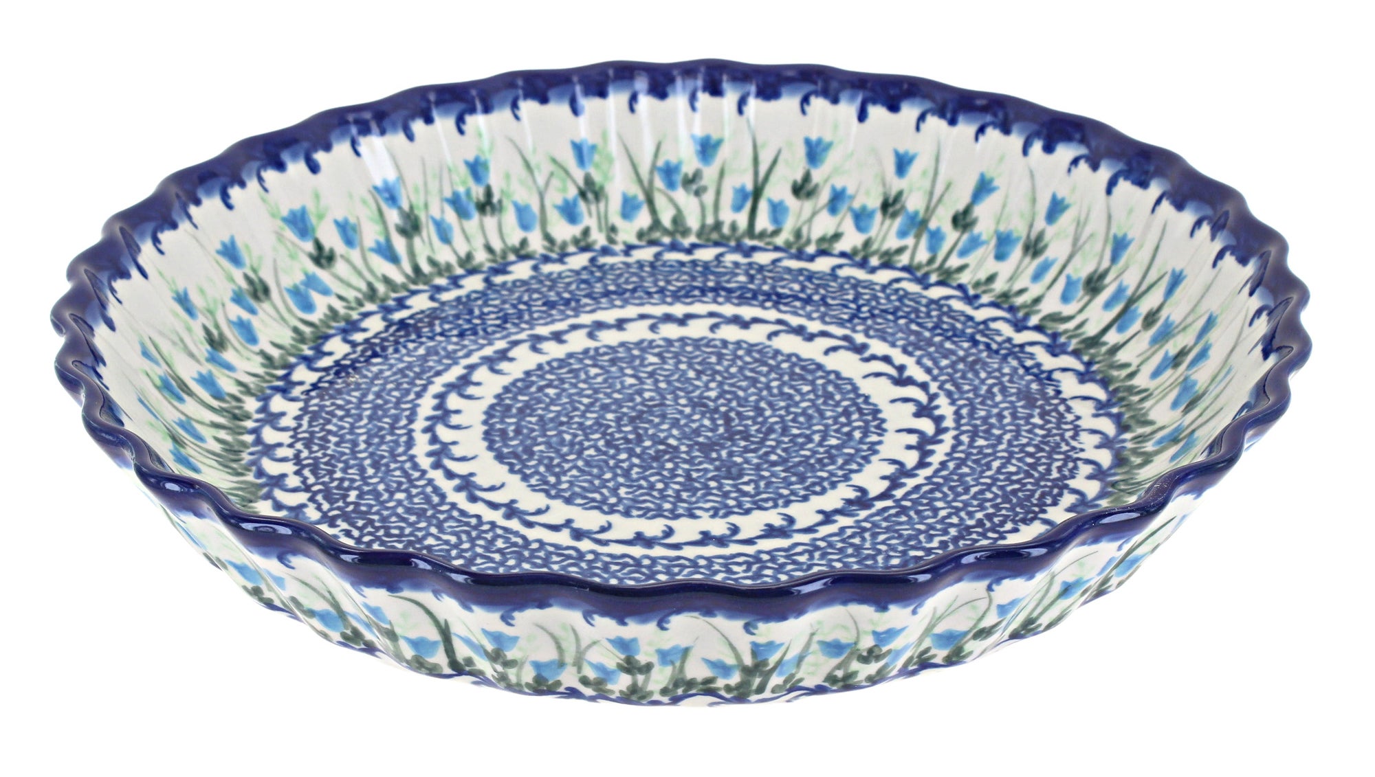 Vena Misty Pie Plate — Polish Pottery