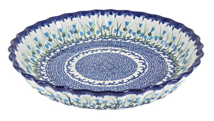 Vena Misty Pie Plate — Polish Pottery